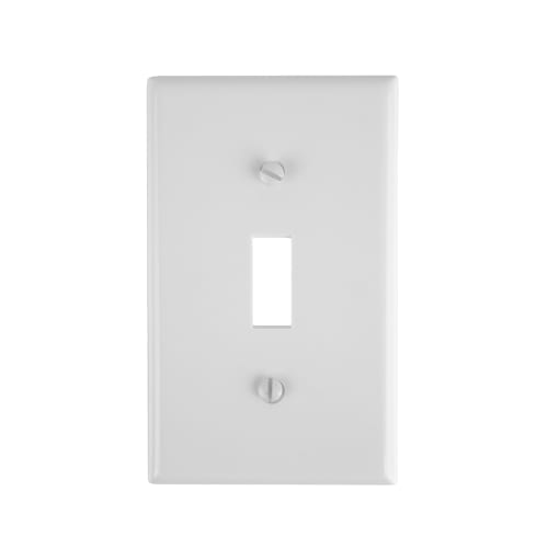 Leviton Toggle Switch Wall Plate, 1 Gang, White